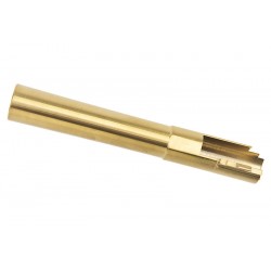 COWCOW TECHNOLOGY OB1 STAINLESS STEEL THREADED OUTER BARREL FOR TOKYO MARUI HI-CAPA 5.1 GBB SERIES (.45 MARKING) - GOLD